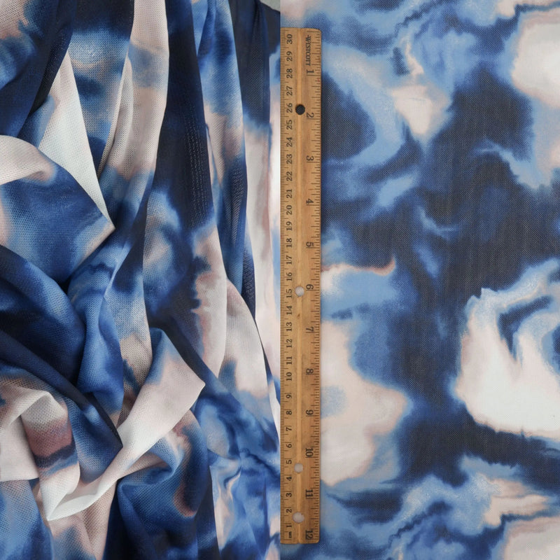 Abstract Tie-Dye Mesh Digital Print Fabric 58" Wide