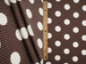 Polka Dot Double Knit Fabric Brown