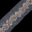 Silver Fancy Rhinestone Trim - 1.25"