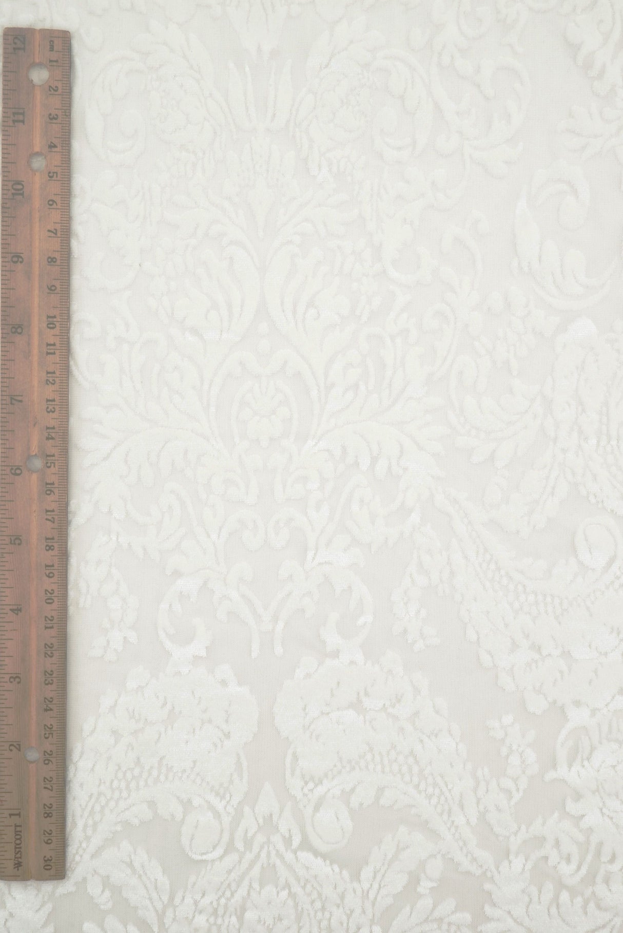Velvet Burnout Knit Damask Fabric