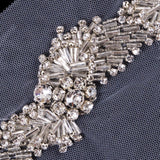 Silver Fancy Rhinestone Trim - 1.5"
