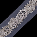 Silver Fancy Rhinestone Trim - 2"