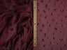 Floral Flocking Mesh Burgundy