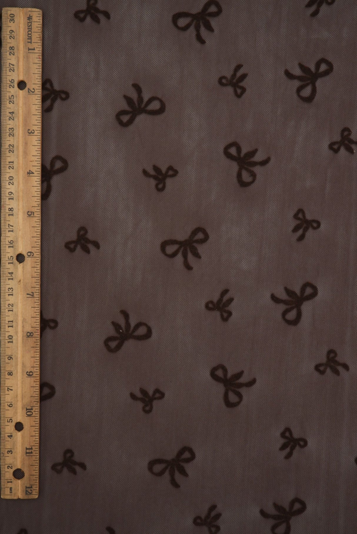 Bow Flocking Mesh Fabric