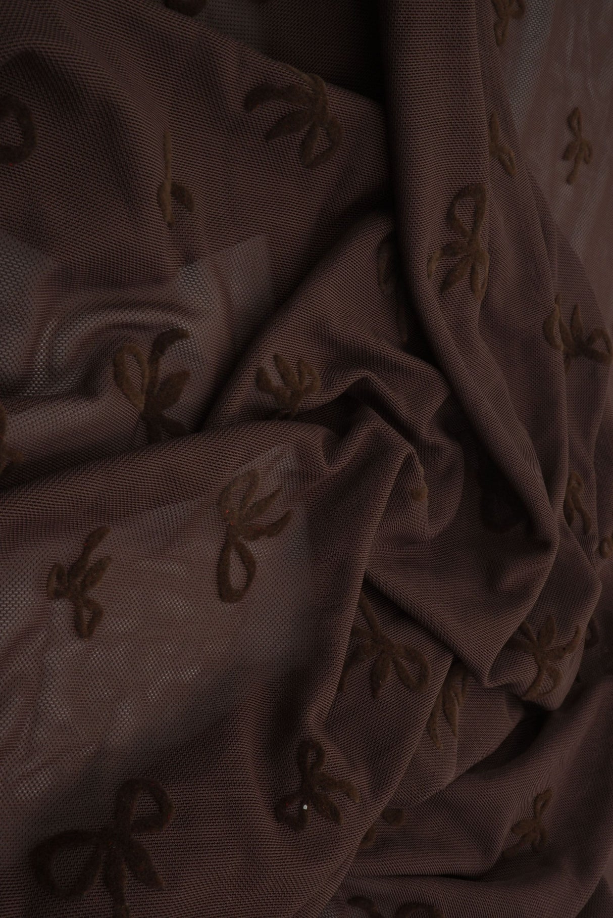 Bow Flocking Mesh Fabric