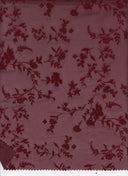 Floral Flocked Mesh Fabric