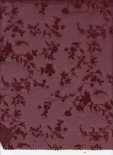 Floral Flocked Mesh Fabric