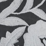 Floral Embroidered Tulle - White on White