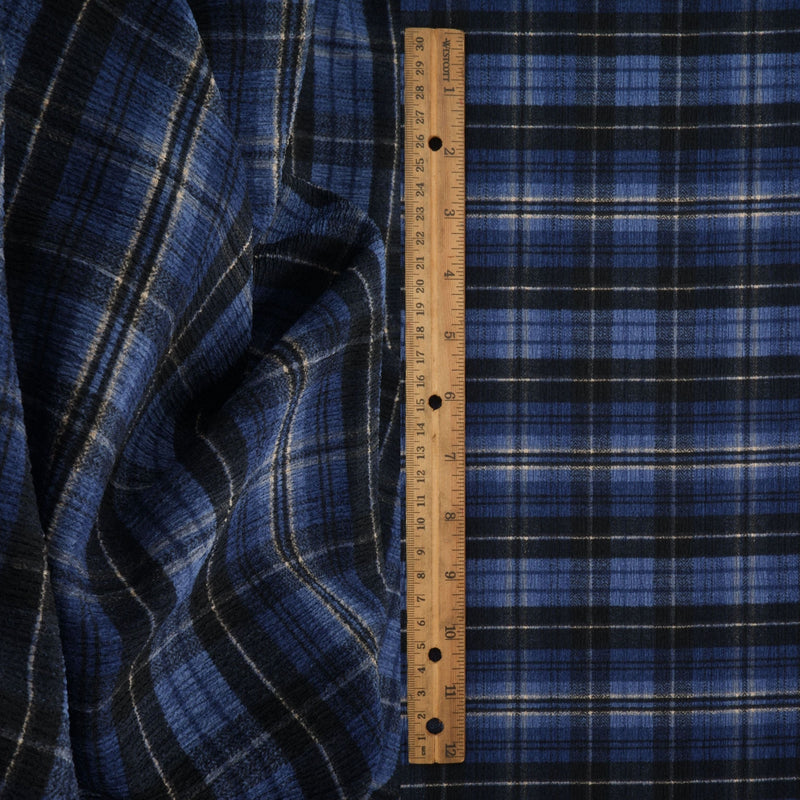 Plaid Ripple Jersey Print Fabric