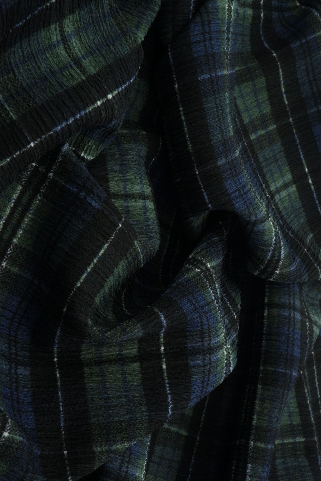Plaid Ripple Jersey Print Fabric