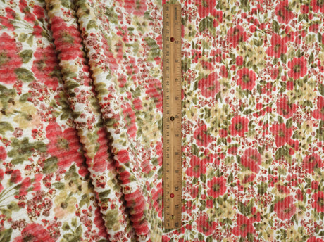 Floral Double Knit Jacquard Fabric