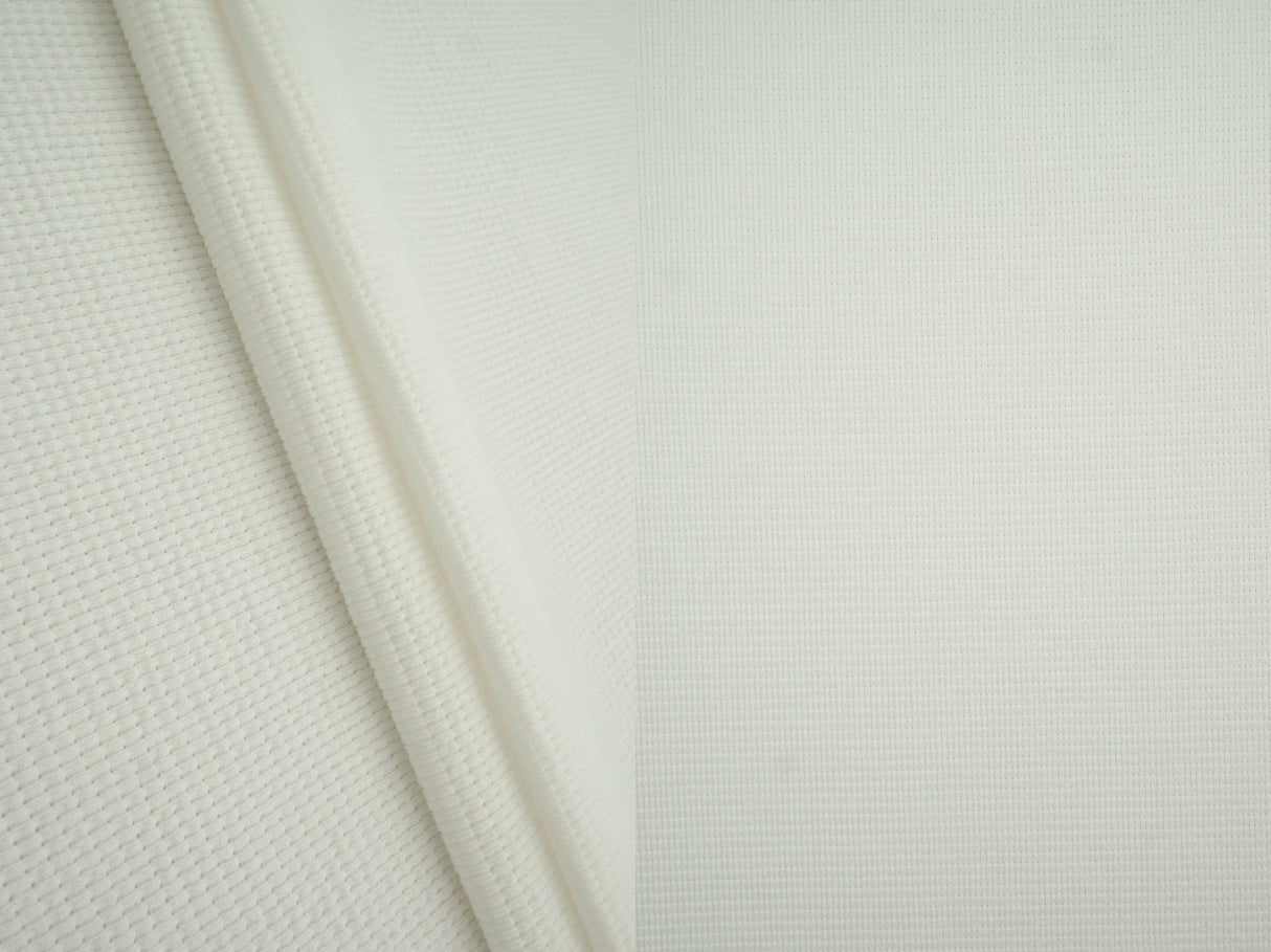 Waffle Double Knit Solid Fabric