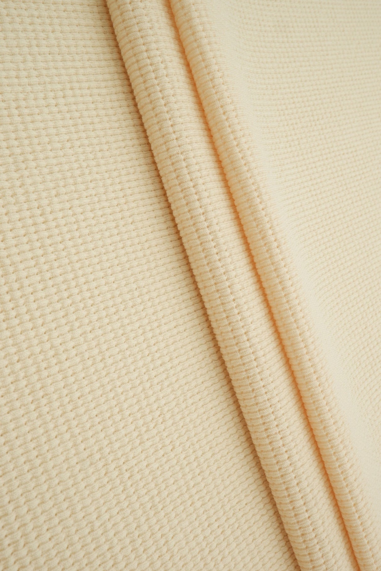 Waffle Double Knit Solid Fabric