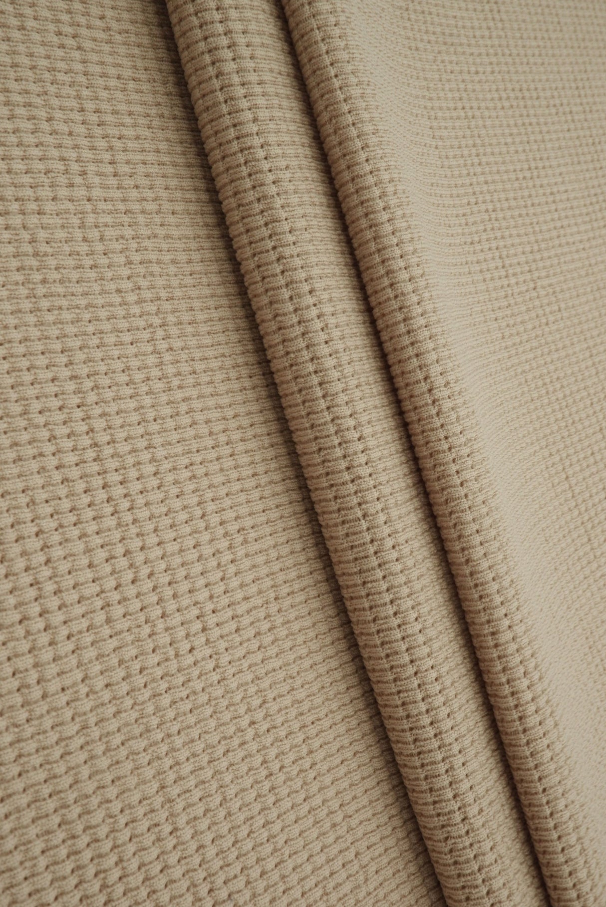 Waffle Double Knit Solid Fabric