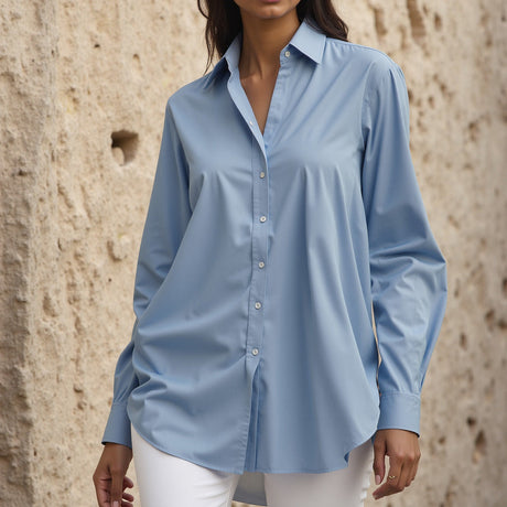 Egyptian Cotton Shirting - French Blue - Giza Collection
