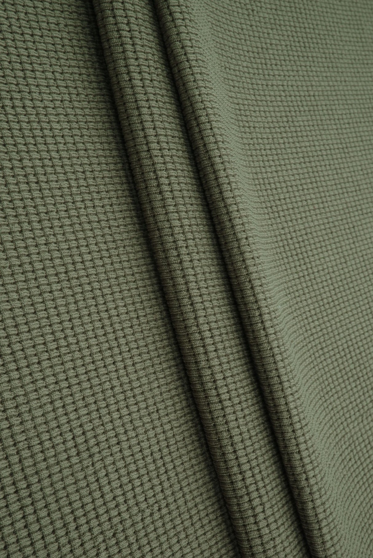 Waffle Double Knit Solid Fabric