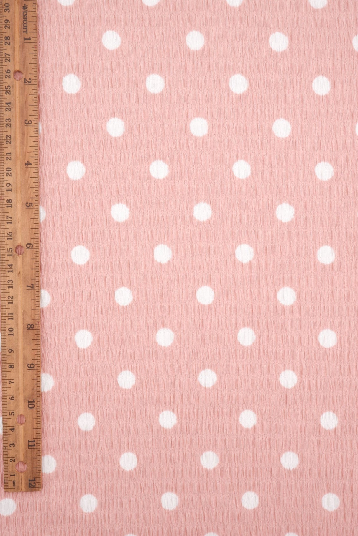 Polka Dot Crinkle Crepe Fabric