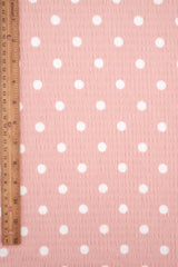 Polka Dot Crinkle Crepe Fabric