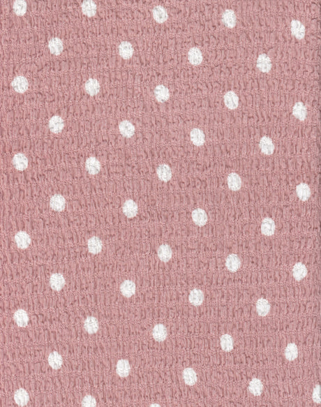 Polka Dot Crinkle Crepe Fabric