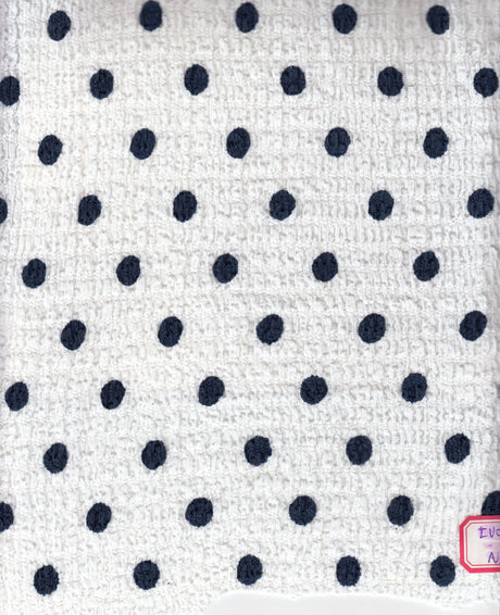 Polka Dot Crinkle Crepe Fabric