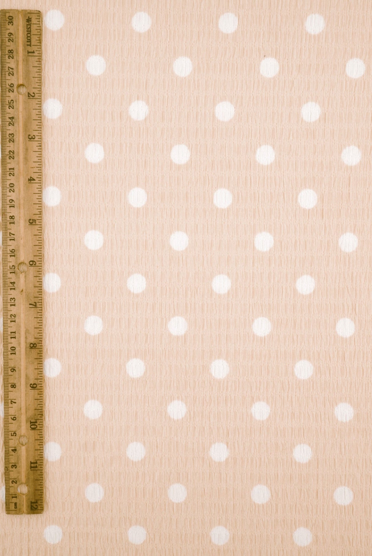 Polka Dot Crinkle Crepe Fabric