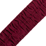 Italian Wine Ruched Stretch Wool Trimming - 1.5"
