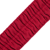 Italian Red Ruched Stretch Wool Trimming - 1.5"