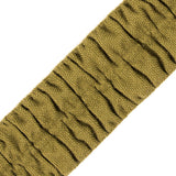 Italian Moss Green Ruched Stretch Wool Trimming - 1.5"