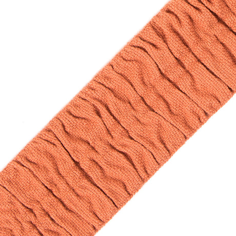 Italian Peach Ruched Stretch Wool Trimming - 1.5"