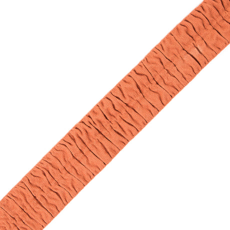Italian Peach Ruched Stretch Wool Trimming - 1.5"