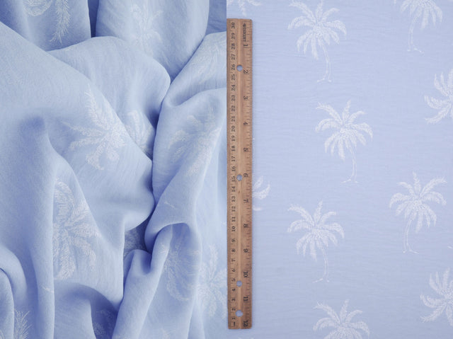 Palm Tree Puff Print Woven Fabric
