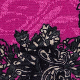 Digitally Implemented Pink/Green Border Print on a Butterfly Jacquard