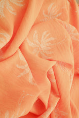 Palm Tree Puff Print Woven Fabric