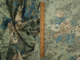 Foil Mesh Leopard Flower Olive Vintage