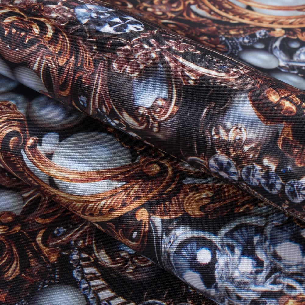 Digitally Printed Jewels and Gems on a Polyester Mikado/Twill