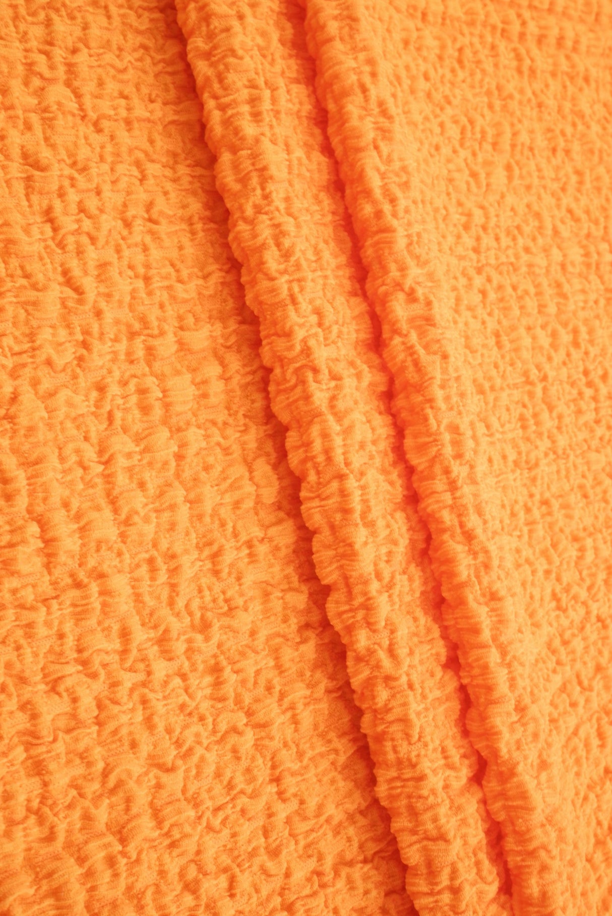 Waffle Crepe Solid Knit Fabric