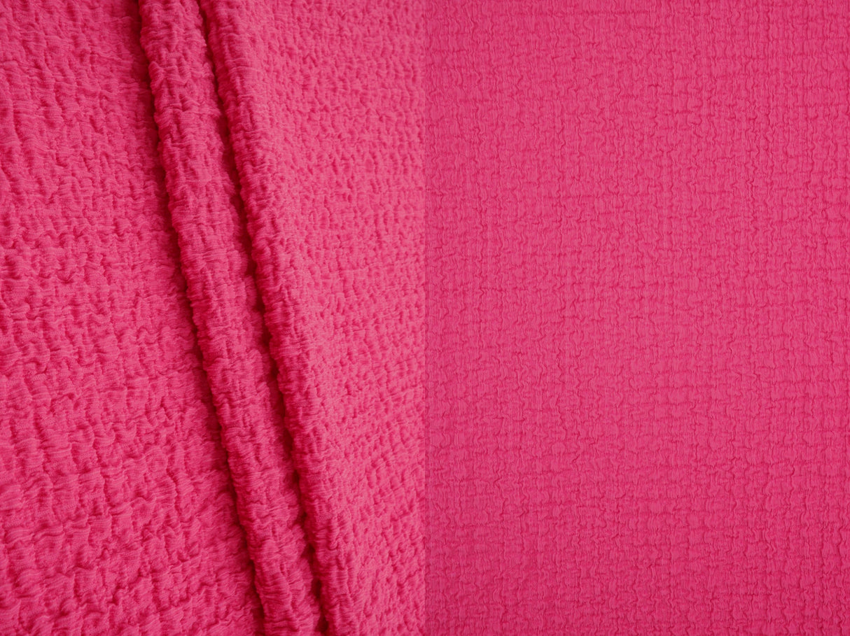 Waffle Crepe Solid Knit Fabric