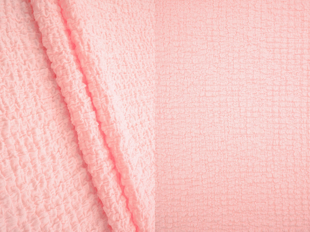 Waffle Crepe Solid Knit Fabric