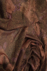 Foil Mesh Brown Leopard Floral Print