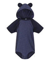 Rabbit Skins Infant Fine Jersey Raglan Bodysuit with Hood & Ears