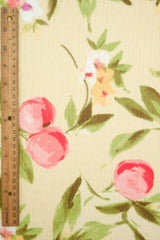 Printed Crinkle Crepe Fruit Orange Fabric
