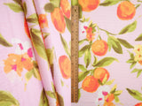 Fruit Orange Crinkle Crepe Print Fabric 58/59" Wide – 160 GSM