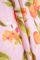 Printed Crinkle Crepe Fruit Orange Fabric