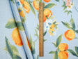 Printed Crinkle Crepe Fruit Orange Fabric