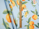 Printed Crinkle Crepe Fruit Orange Fabric