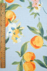 Printed Crinkle Crepe Fruit Orange Fabric