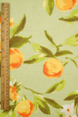 Printed Crinkle Crepe Fruit Orange Fabric