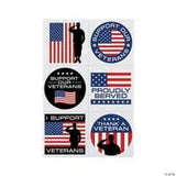 1 1/2" Veteran Support Paper Sticker Roll 100 Pieces