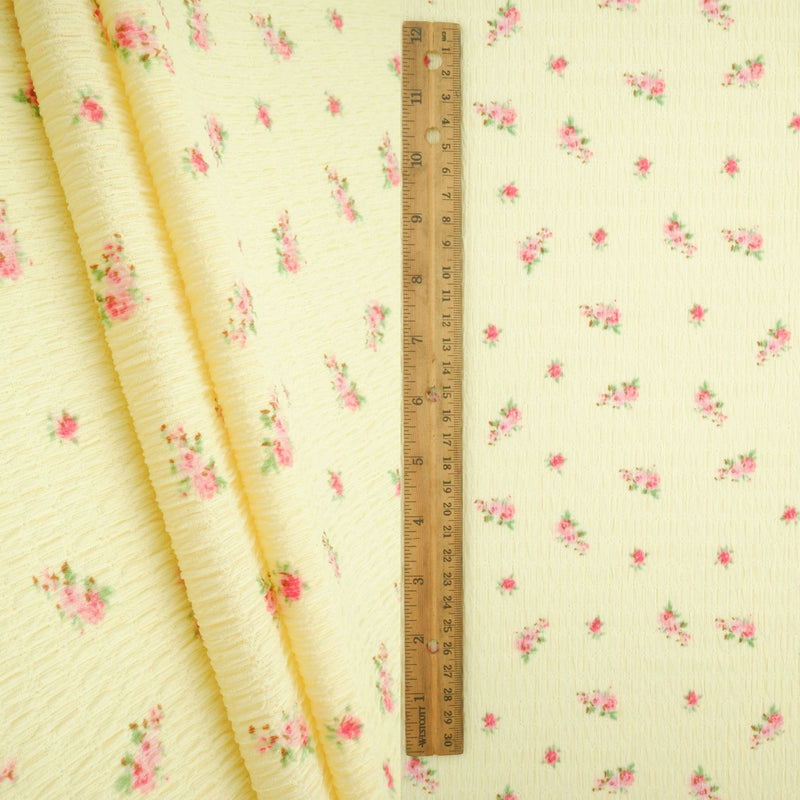 Ditsy Crinkle Crepe Print Crepe Fabric