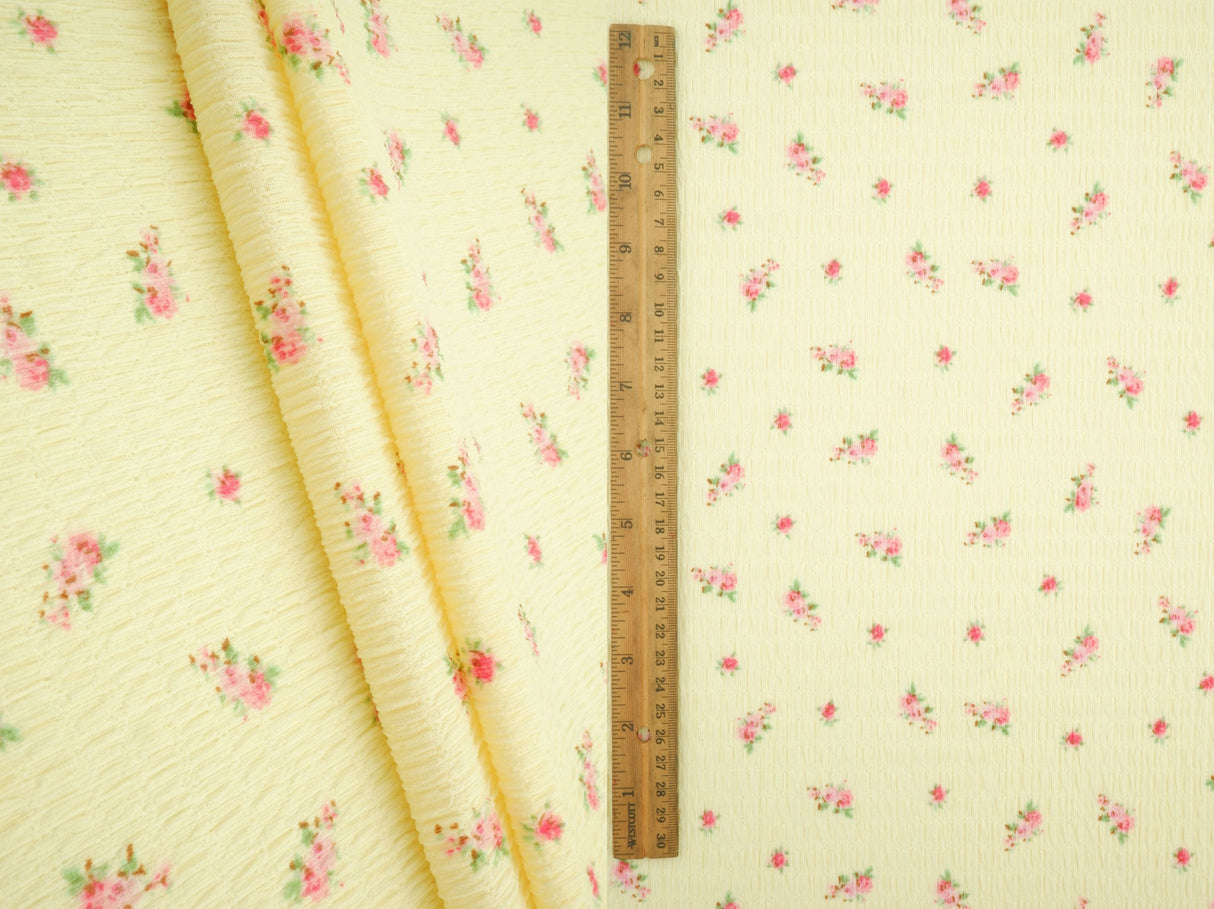 Ditsy Crinkle Crepe Print Crepe Fabric